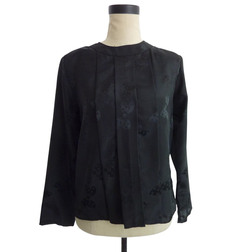 First Glance Black Long Sleeve Top Pullover Womens Size M